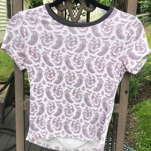 paisley print tee